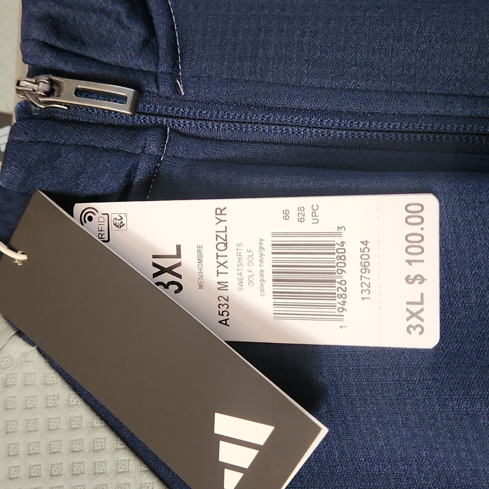 New Adidas Half Zip Golf Pullover  3X